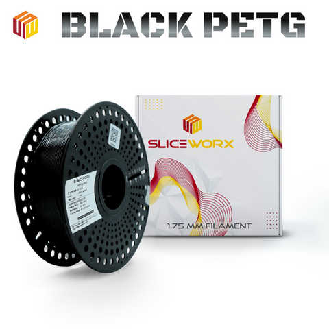 SLICEWORX - PETG BLACK Filament 1.75 mm for FDM Printers